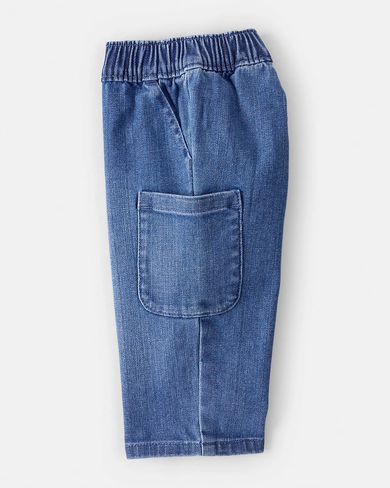 Baby Boy 3-Piece Plaid Shacket Outfit Set