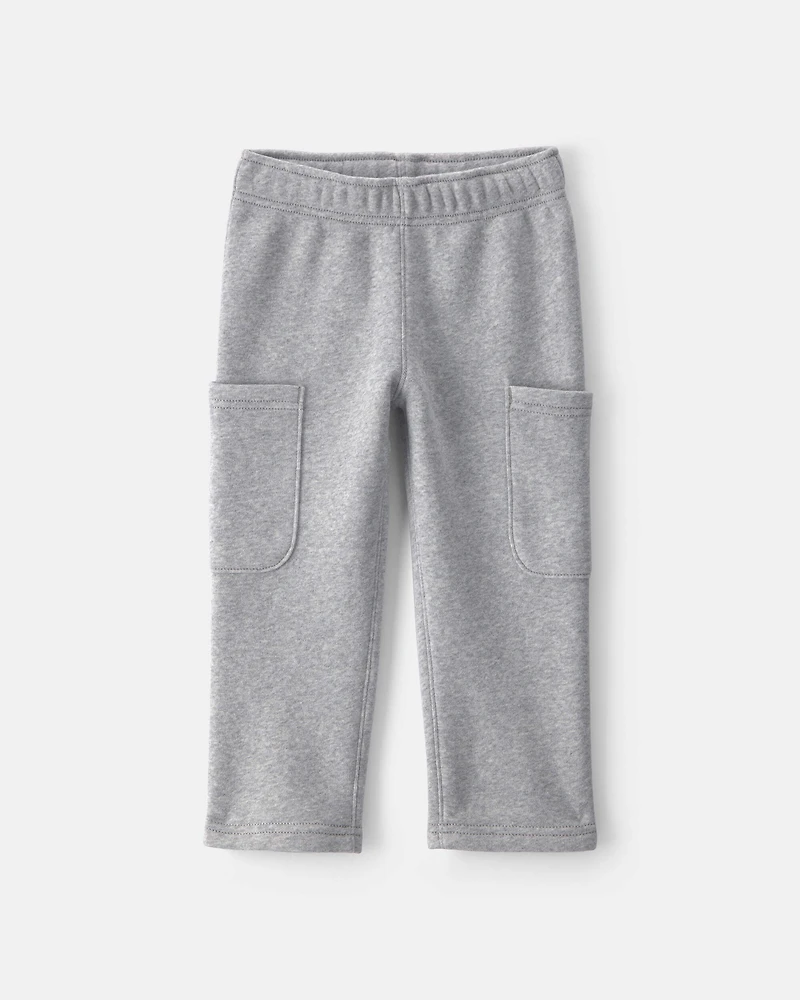 Toddler Boy 2-Piece 'Little Champ' Football Fleece Top & Pant Set - Navy Blue/Grey