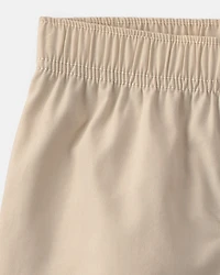 Baby Boy 2-Piece Chambray Button-Down Shirt & Short Set - Ivory/Brown