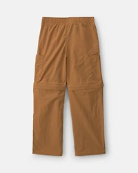 Boys Cargo Utility Zip-Off Pants - Brown