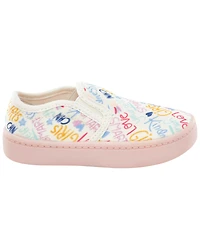 Toddler Slogan Slip-On Shoes