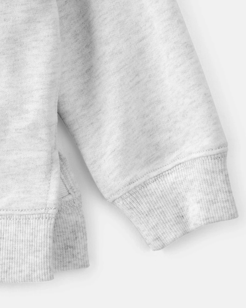 Toddler Boy French Terry Pullover Sweatshirt - Grey