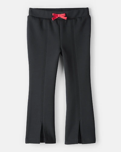 Toddler Girl Pull-On Flare Pants - Black
