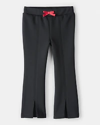 Toddler Girl Pull-On Flare Pants - Black