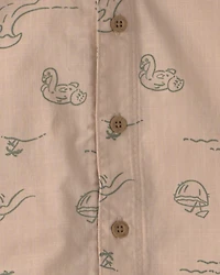 Toddler Boy 2-Piece Island Top & Short Set - Tan