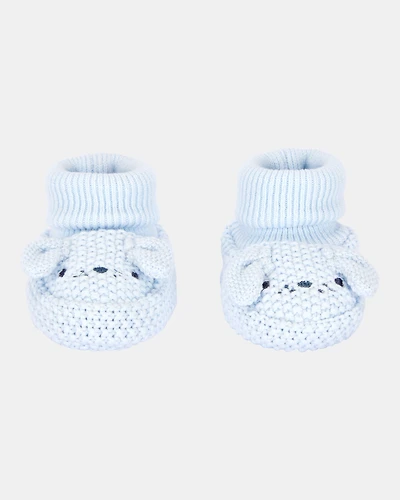 Baby Boy Puppy Crochet Booties
