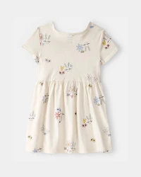 Toddler Girl Easter Bunny Short-Sleeve Dress - Cream