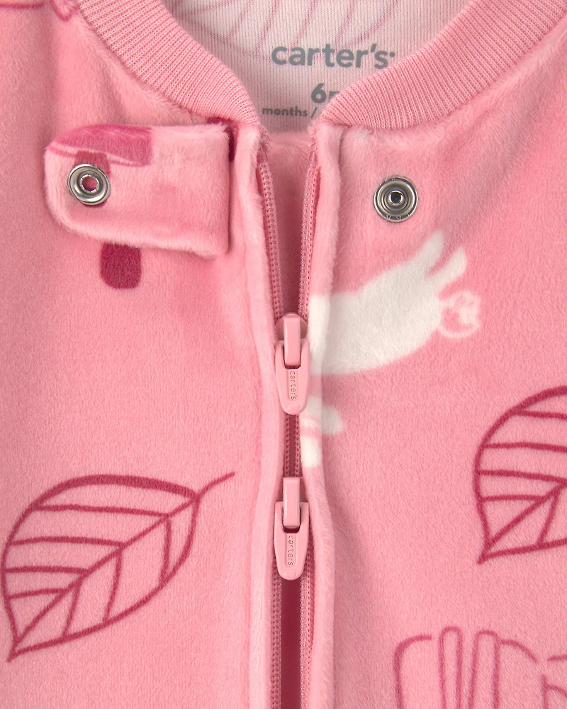 Baby Girl Autumn 2-Zip Sleeper - Pink