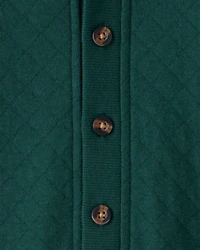 Baby Boy Quilted Long-Sleeve Jumpsuit - Green