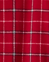 Toddler Boy Plaid Fleece Long-Sleeve Loose Fit 1-Piece Pajamas - Red