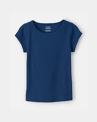 Girls Rib Top - Navy Blue