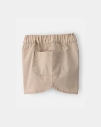 Baby Girl 3-Piece Cheetah Solid Top & Short Set - Brown