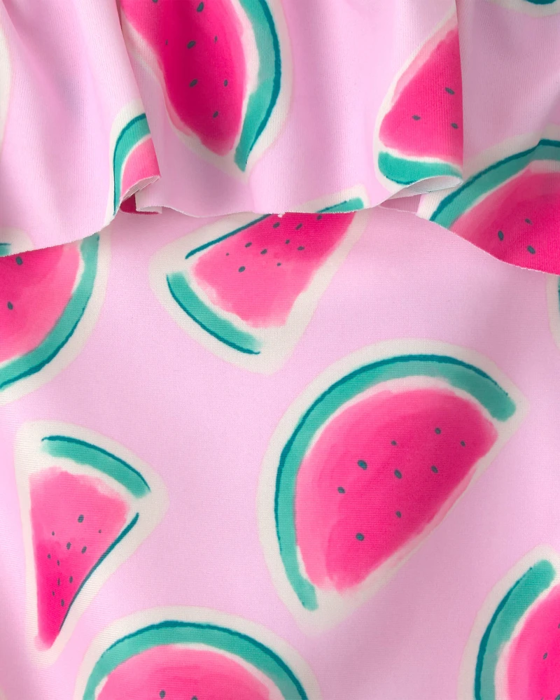 Baby Girl Watermelon 1-Piece Swimsuit - Pink