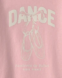 Toddler Girl 'Dance' Long-Sleeve Graphic Tee - Pink