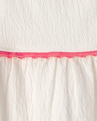 Toddler Girl Crinkle Tank Top - Ivory