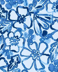 Toddler Girl 1-Piece Floral Swimsuit - Blue