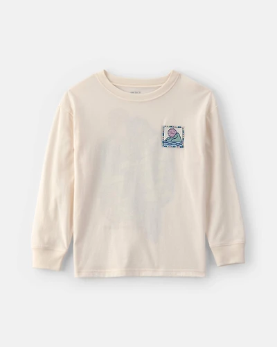 Boys Landscape Long-Sleeve Graphic Tee - Ivory