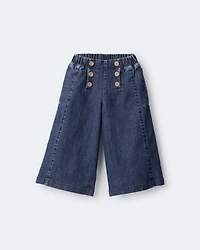 Toddler Girl Urban Wide Leg Denim Pant - Blue