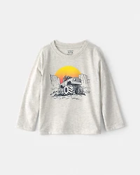 Toddler Boy 'Monster Truck' Long-Sleeve Graphic Tee - Grey