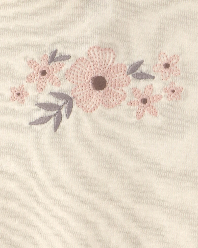 Baby Girl 3-Piece Top & Short Set - Brown