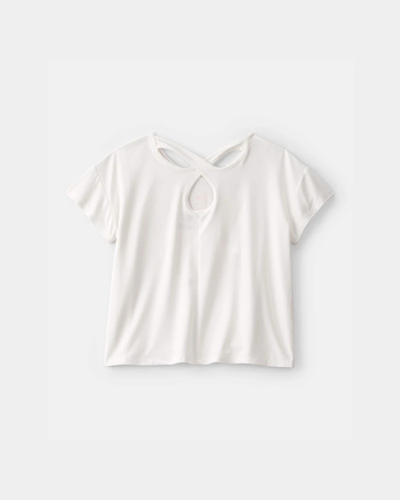 Girls 'Welcome to My World' Active Top - White