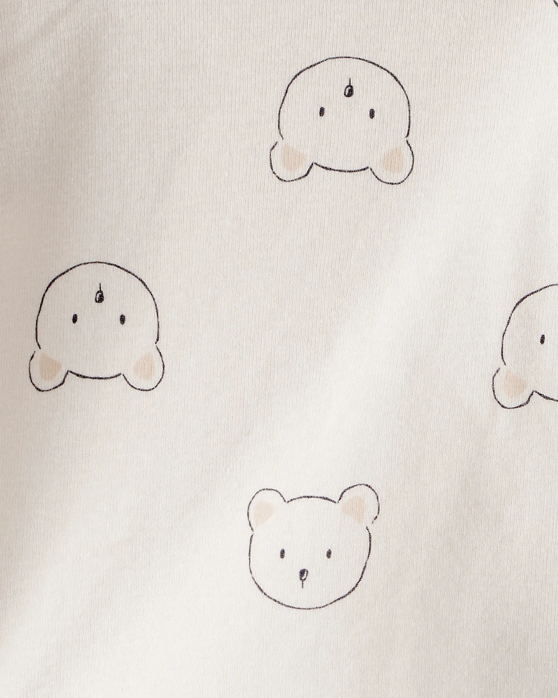 Baby Boy 2-Piece Bear Sherpa Long-Sleeve Overall Set - Brown