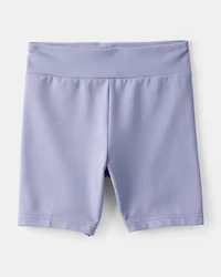 Girls Knit Bike Shorts - Blue