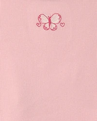 Toddler Girl 2-Piece Short-Sleeve Top & Pant Set – Pink