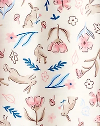 Girls 2-Pack Floral Bunnies Nightgowns