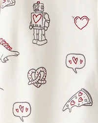 Baby Organic Cotton Sleep & Play Pajamas Little Loves Print