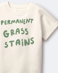 Toddler 'Permanent Grass Stains' Dolman Tee - Cream
