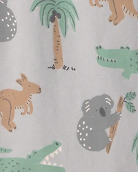 Baby 2-Pack Organic Cotton Rompers Aussie Friends Print