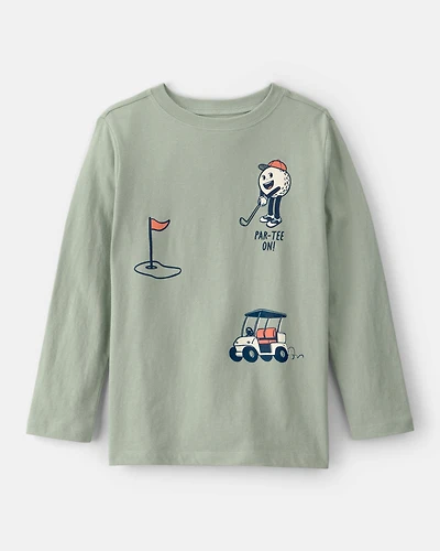 Boys Golf Long-Sleeve Graphic Tee - Green