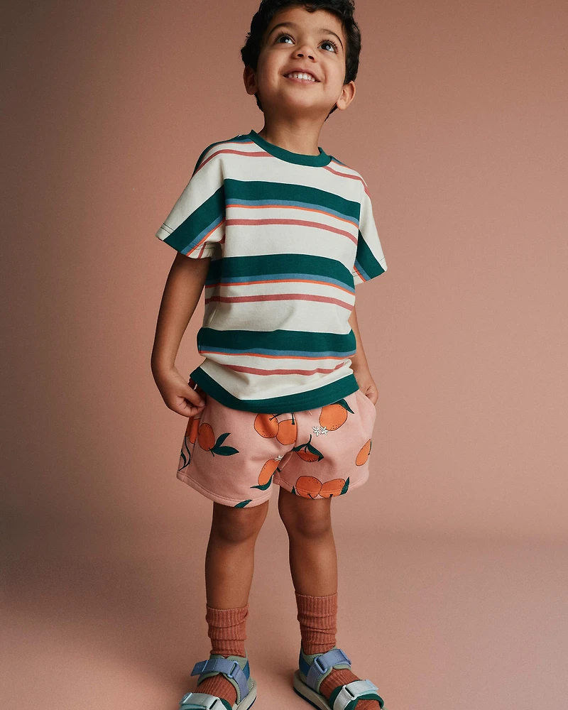 Toddler City Park™ Short Clementine Grove Print - Peach