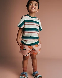 Toddler City Park™ Short Clementine Grove Print - Peach