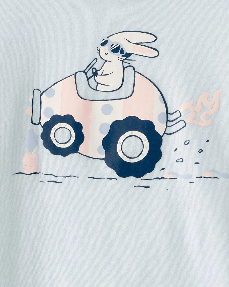 Toddler Easter Bunny Graphic Tee - Blue