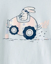 Toddler Easter Bunny Graphic Tee - Blue