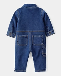 Baby Little Buddy Snap-Up Denim Jumpsuit