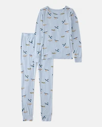Boys Plane PurelySoft 2-Piece Pyjama Set - Blue