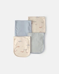 Baby 4-Pack Whale Burp Cloths