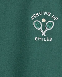 Baby Tennis Short-Sleeve Romper - Green
