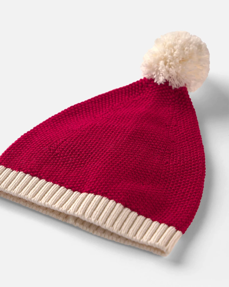 Toddler Organic Cotton Santa Hat