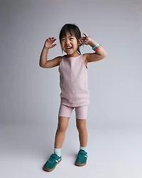 Toddler Girl Ribbed Playtime Tank - Rose