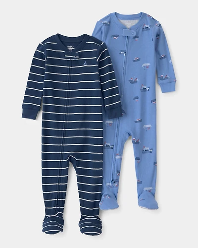 Toddler Boy 2-Pack Boat Snug Fit 1-Piece Pyjama - Blue