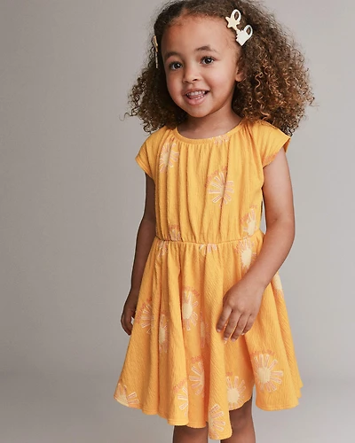 Toddler Girl Avenue Twirl™ Dress Sunny Life Print - Golden Yellow