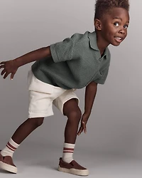 Toddler Boy Cargo Short with Pockets - Cream