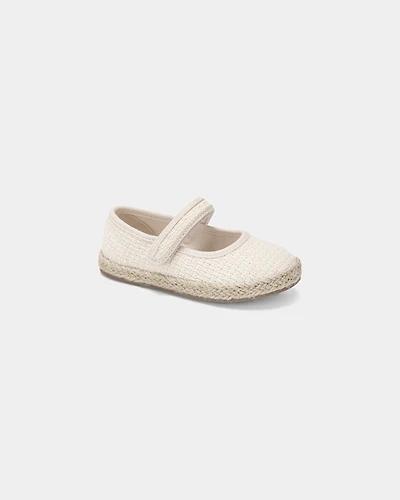 Toddler Girl Woven Casual Shoes - Cream