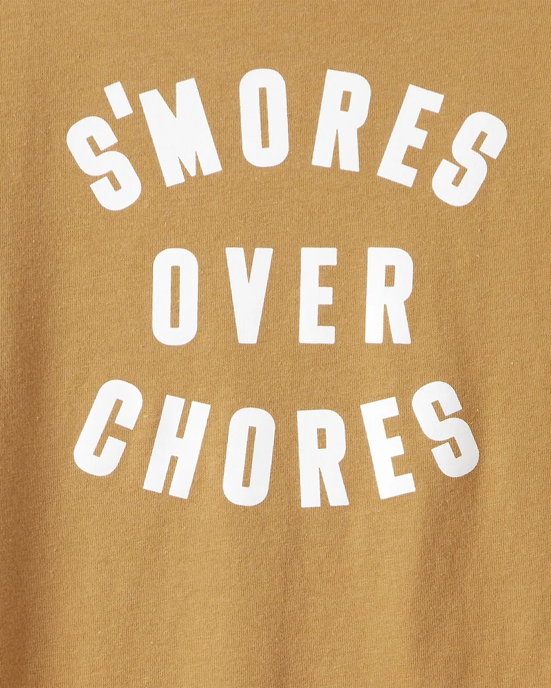 Boys Smores Long-Sleeve Graphic Tee - Brown