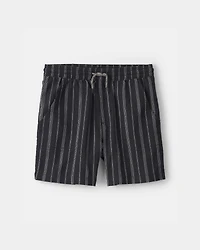 Boys Stripe Shorts - Black