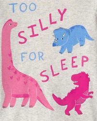 Baby Girl 4-Piece Dino Heart Cotton Snug Fit Pyjama Set - Pink
